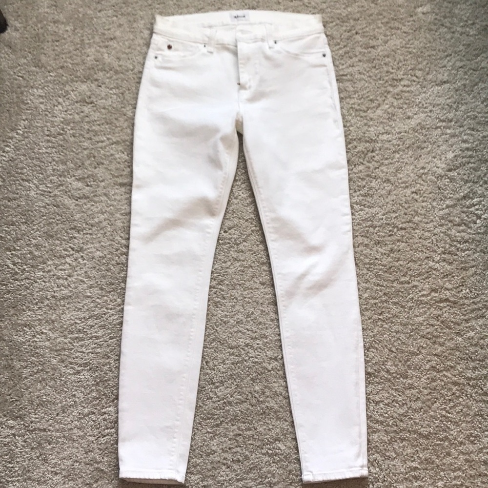 Hudson Midrise Nico white jeans size 27